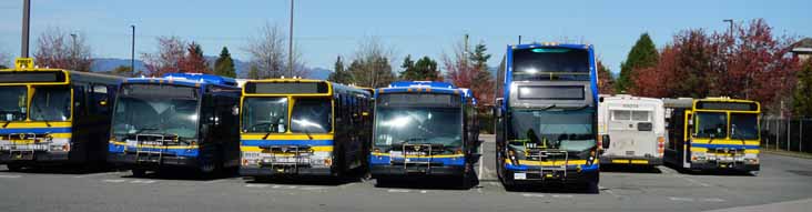 Coast Mountain Bus Alexander Dennis Enviro500MMC 19402, Orions 9254, 9228, 9274 & 9233 and NovaBus 18451 & 18454